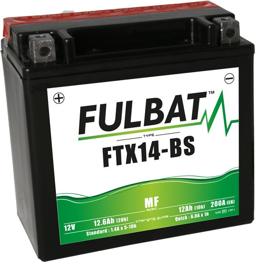 Slēgta tipa akumulators FULBAT FTX14-BS (YTX14-BS)